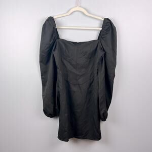 Missguided NWT long sleeve black corset detail milkmaid skater dress size 2